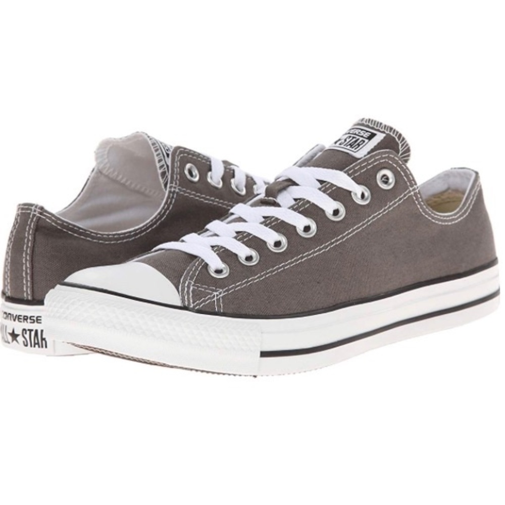 Converse Gray Canvas Low-Top Sneakers
